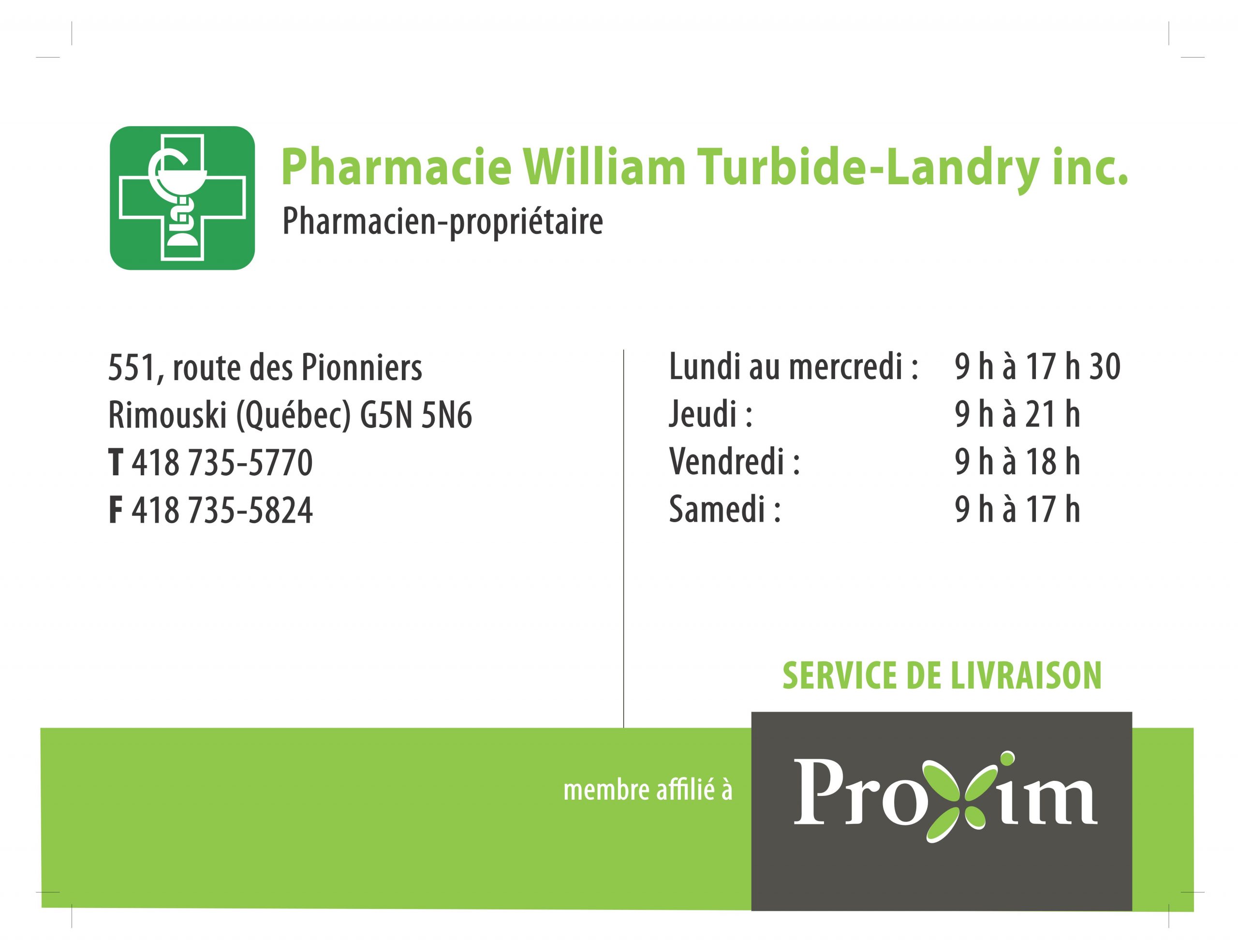 Pharmacie William Turbide-Landry
